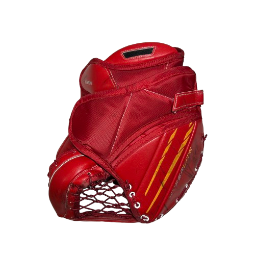 Bauer Vapor Hyperlite - Gant de gardien Pro Stock d'occasion (rouge/jaune)